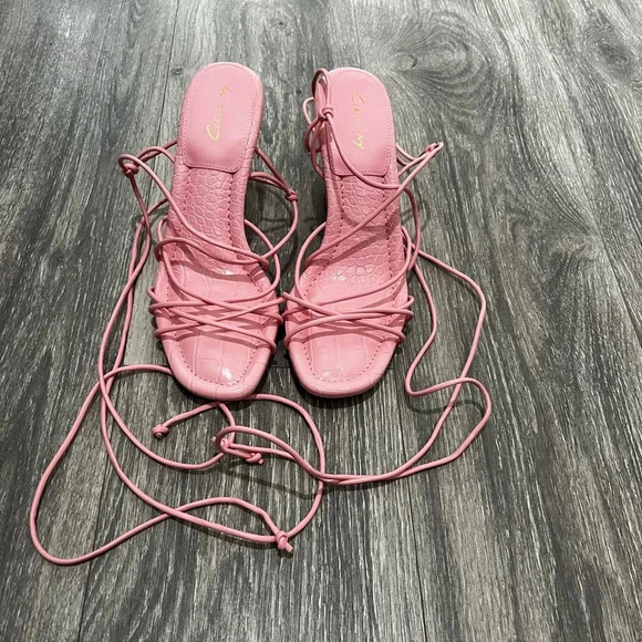 New Circus NY by Sam Edelman Blanche Gladiator Heeled Sandals - Barbiecore Vibes - Picture 5 of 5